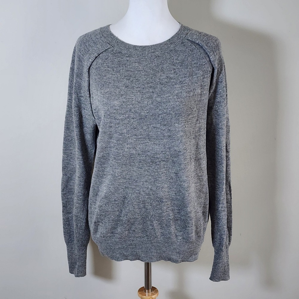 Country Road Wool Alpaca Blend Knit Sweater Womens Medium Grey Winter Casual